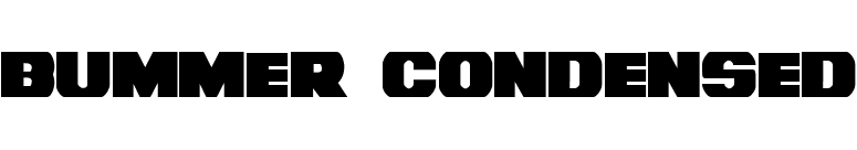 Bummer Condensed font preview