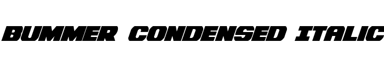 Bummer Condensed Italic font preview