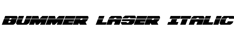 Bummer Laser Italic font preview