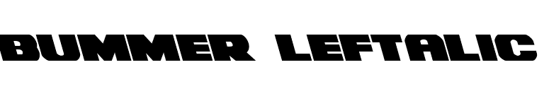 Bummer Leftalic font preview