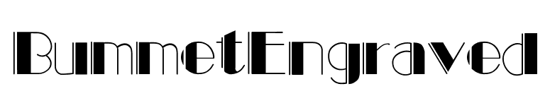 BummetEngraved font preview