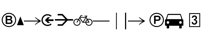 Bundesbahn Pi 3 font preview