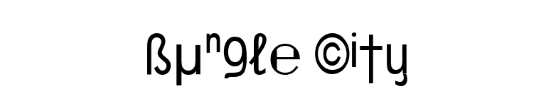 Bungle City font preview