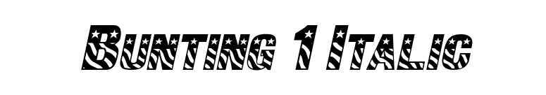 Bunting 1 Italic font preview