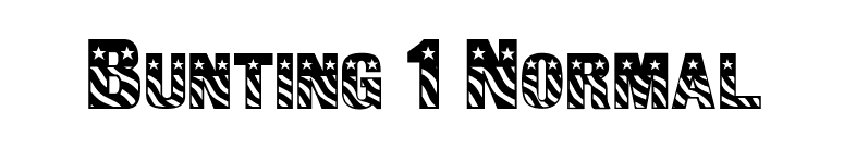 Bunting 1 Normal font preview