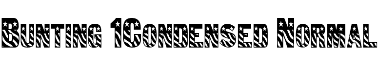 Bunting 1Condensed Normal font preview