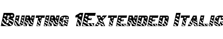 Bunting 1Extended Italic font preview