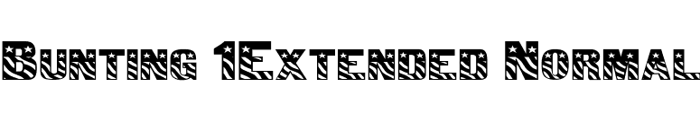 Bunting 1Extended Normal font preview