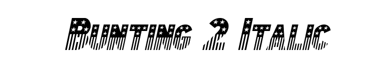 Bunting 2 Italic font preview