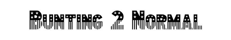 Bunting 2 Normal font preview