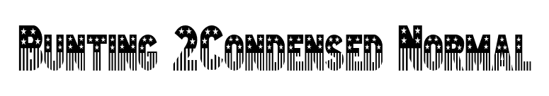 Bunting 2Condensed Normal font preview
