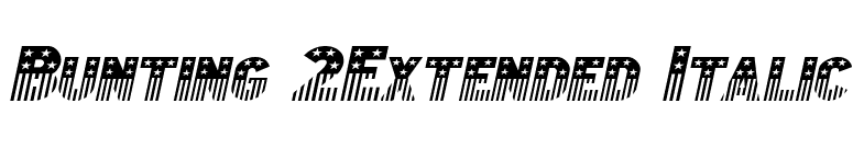 Bunting 2Extended Italic font preview