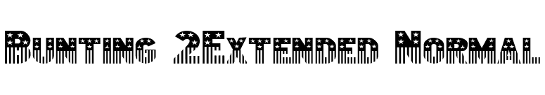 Bunting 2Extended Normal font preview