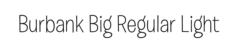 Burbank Big Regular Light font preview