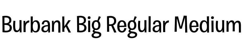 Burbank Big Regular Medium font preview