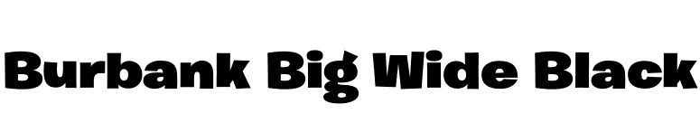 Burbank Big Wide Black font preview