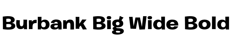 Burbank Big Wide Bold font preview