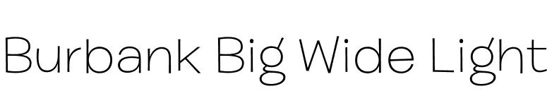 Burbank Big Wide Light font preview