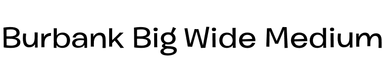 Burbank Big Wide Medium font preview