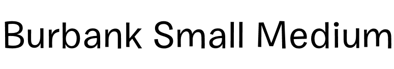 Burbank Small Medium font preview