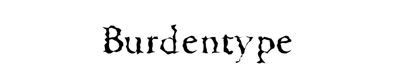 Burdentype font preview