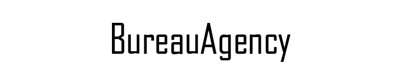 BureauAgency font preview
