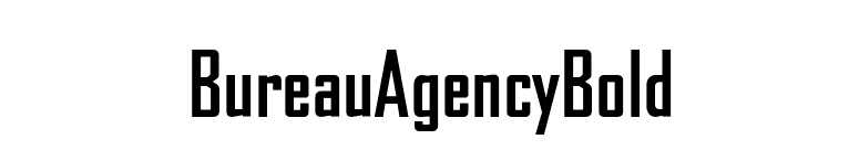 BureauAgencyBold font preview