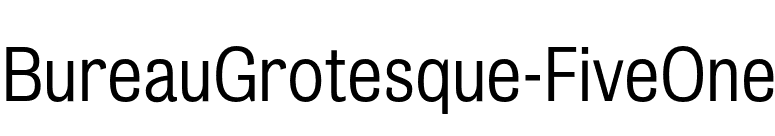 BureauGrotesque-FiveOne font preview