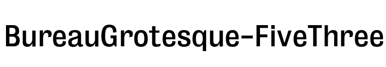 BureauGrotesque-FiveThree font preview