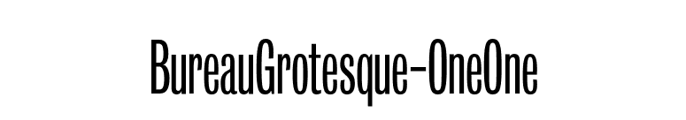 BureauGrotesque-OneOne font preview