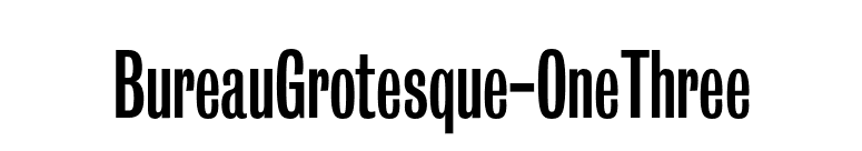 BureauGrotesque-OneThree font preview
