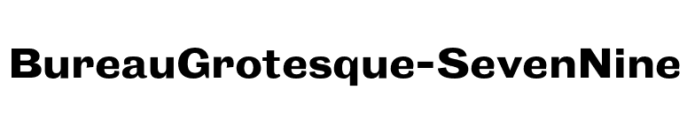 BureauGrotesque-SevenNine font preview