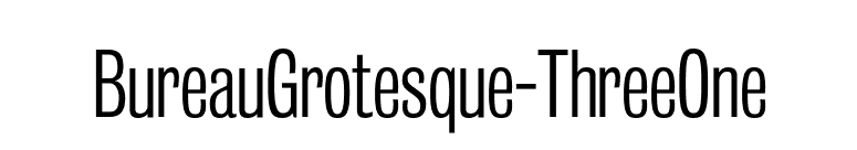BureauGrotesque-ThreeOne font preview