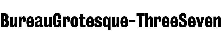BureauGrotesque-ThreeSeven font preview