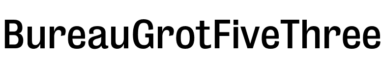 BureauGrotFiveThree font preview