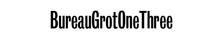 BureauGrotOneThree font preview