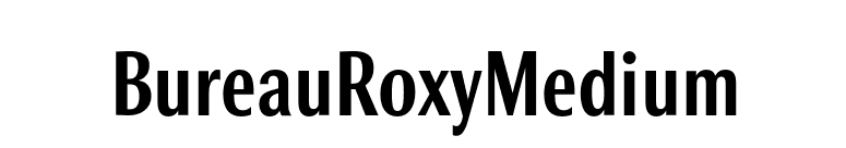 BureauRoxyMedium font preview