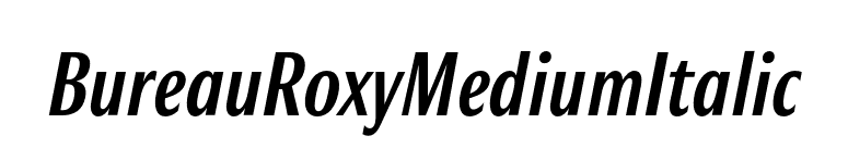 BureauRoxyMediumItalic font preview