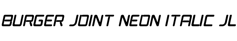 Burger Joint Neon Italic JL font preview