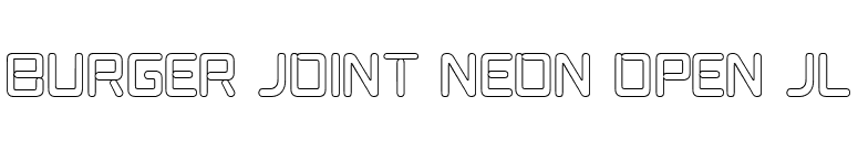 Burger Joint Neon Open JL font preview
