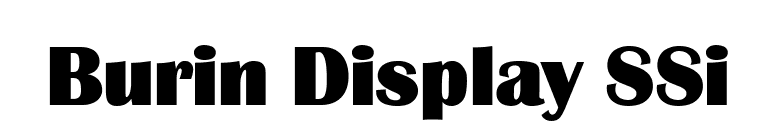 Burin Display SSi font preview