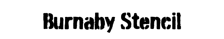 Burnaby Stencil font preview