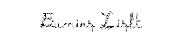 Burning Light font preview