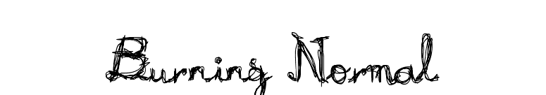 Burning Normal font preview