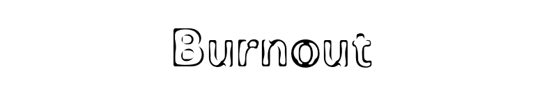 Burnout font preview