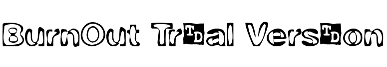 BurnOut Trial Version font preview