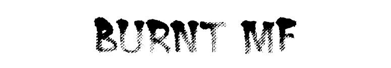 Burnt MF font preview
