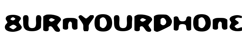 BurnYourPhone font preview