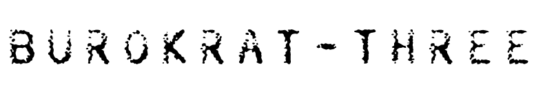 Burokrat-Three font preview
