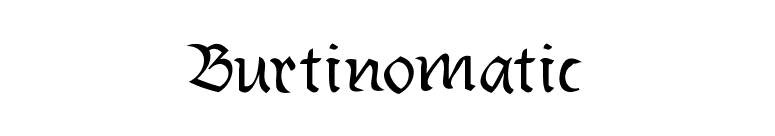Burtinomatic font preview